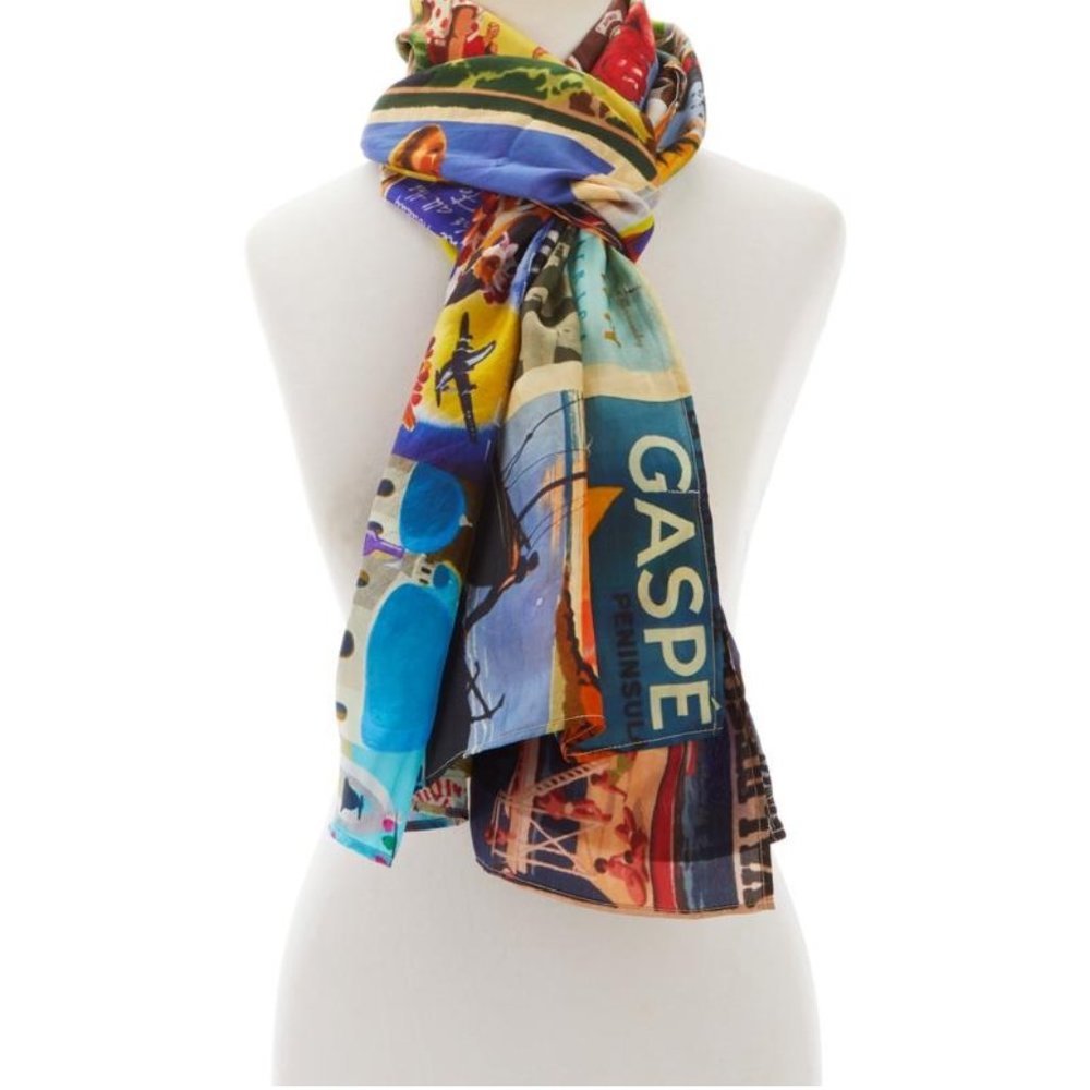 Clever Carriage Beach Resort Silk Scarf